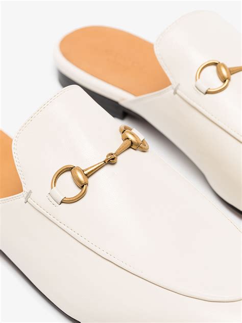 gucci white peyton mules|Gucci princetown mule.